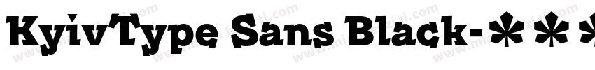 KyivType Sans Black字体转换